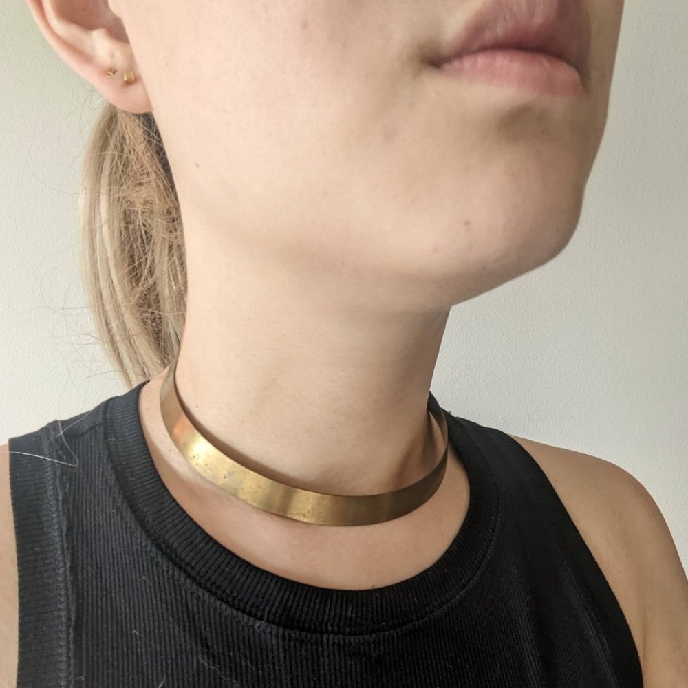 Vintage Brass Collar Necklace
